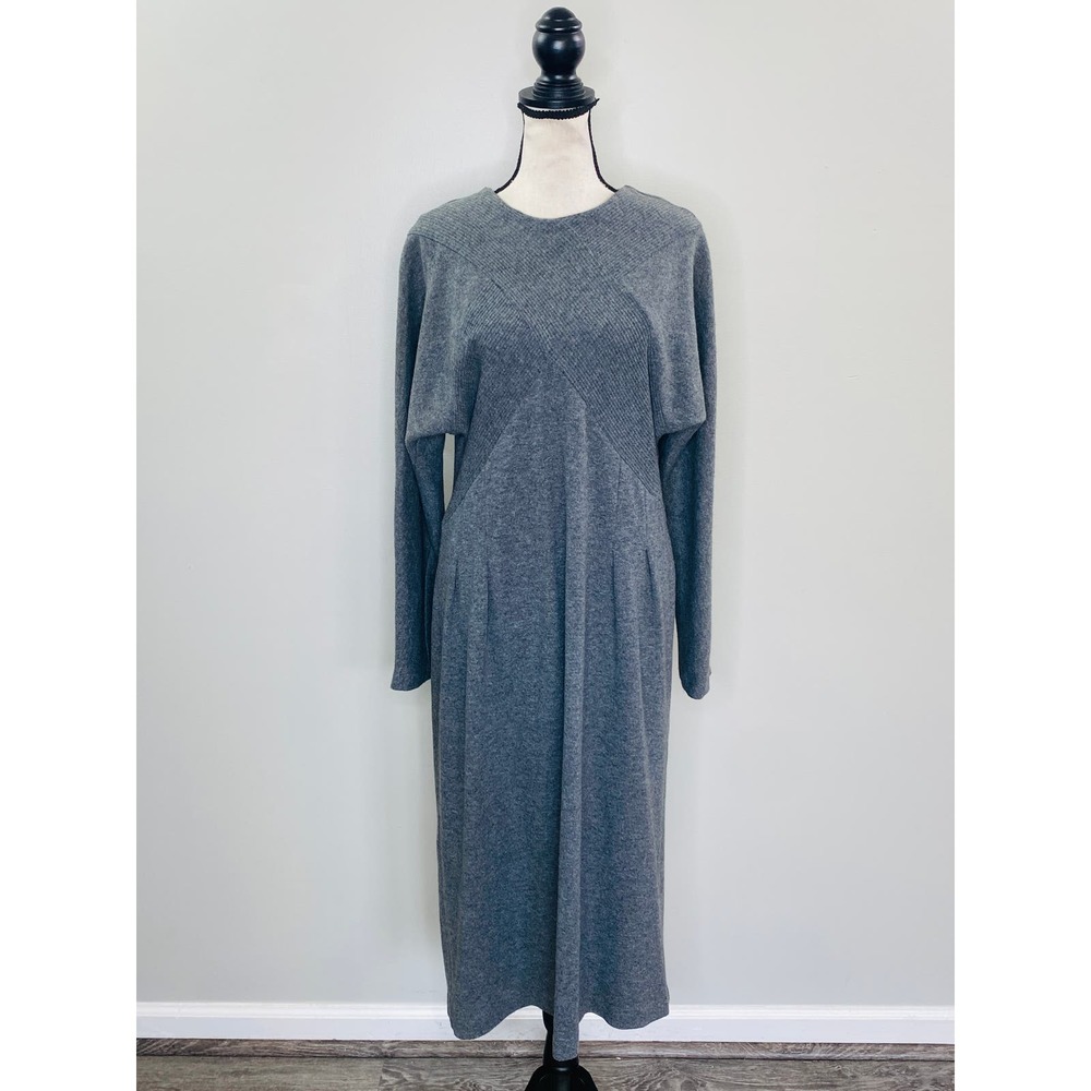 Vintage REO Originals Dolman Sweater Dress Womens 16 Career Casual Minimalist